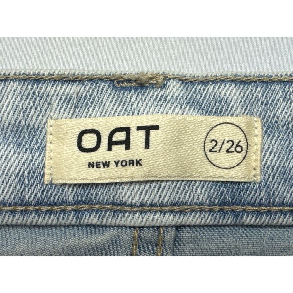 NWT OAT New York Women's Mid Rise Cropped Mini Flare Jeans - Size 2/26 (28x25) - Picture 5 of 6